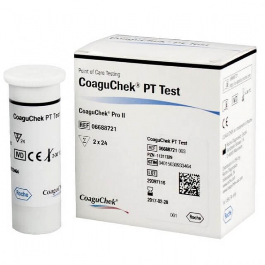Изображение ТЕСТ-ПОЛОСКИ ДЛЯ ОПРЕДЕЛЕНИЯ ПТВ COAGUCHEK PRO II (COAGUCHEK PT TEST)