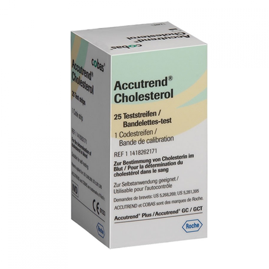 Изображение ТЕСТ-ПОЛОСКИ ДЛЯ ОПРЕДЕЛЕНИЯ УРОВНЯ ХОЛЕСТЕРИНА ACCUTREND PLUS (ACCUTREND CHOLESTEROL)