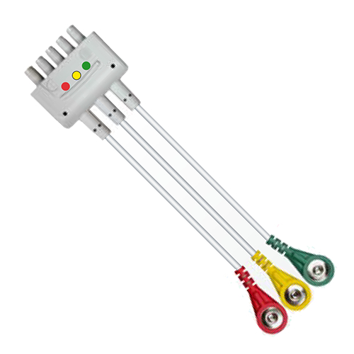 Изображение КАБЕЛЬ ПАЦИЕНТА НА 3 ОТВЕДЕНИЯ С КНОПКАМИ