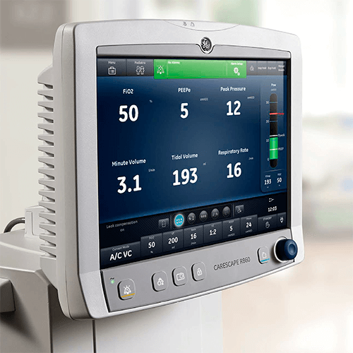 Изображение АППАРАТ ИСКУССТВЕННОЙ ВЕНТИЛЯЦИИ ЛЕГКИХ CARESCAPE R860 (КОМПЛЕКТАЦИЯ NEONATAL)