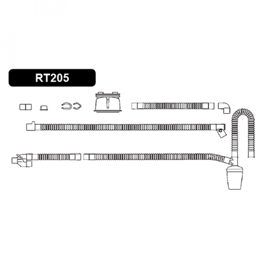 Изображение КОНТУР ДЫХАТЕЛЬНЫЙ С ВЛАГОСБОРНИКОМ RT205 И КАМЕРОЙ УВЛАЖНЕНИЯ