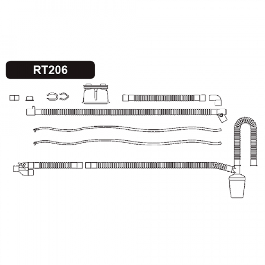 Изображение КОНТУР ДЫХАТЕЛЬНЫЙ С ВЛАГОСБОРНИКОМ И ЛИНИЯМИ ДАВЛЕНИЯ RT206