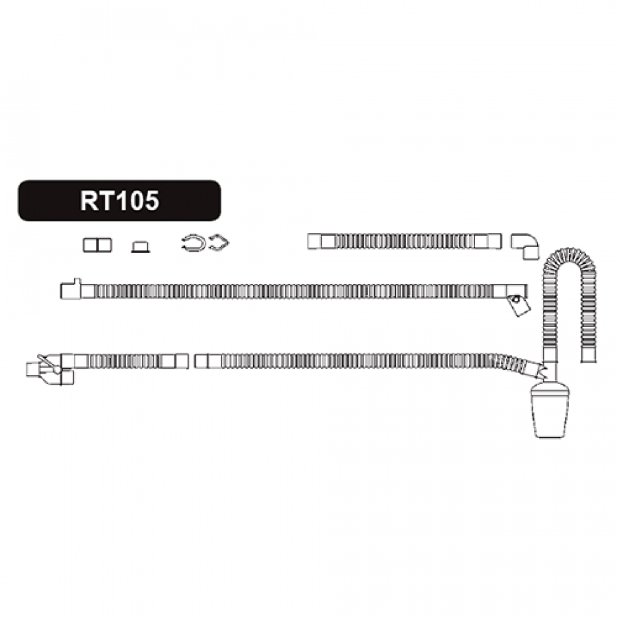 Изображение КОНТУР ДЫХАТЕЛЬНЫЙ С ВЛАГОСБОРНИКОМ RT105 БЕЗ КАМЕРЫ УВЛАЖНЕНИЯ