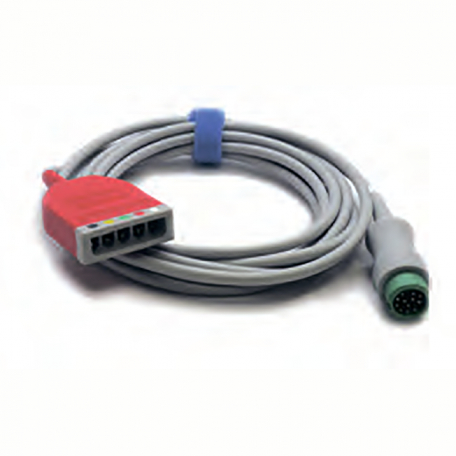 Изображение МАГИСТРАЛЬНЫЙ КАБЕЛЬ ЭКГ НА 3/5 ОТВЕДЕНИЙ (ВЗРОСЛЫЙ) ЗАЩИТА ОТ ПОМЕХ КОАГУЛЯТОРА