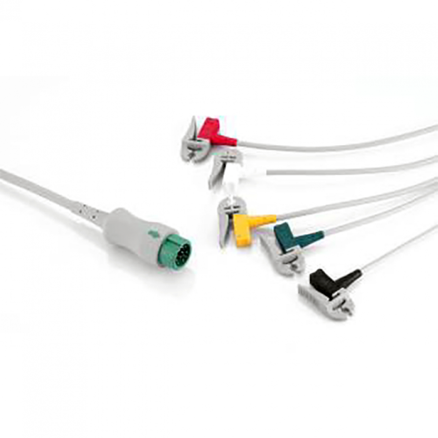 Изображение ЭГК КАБЕЛЬ НА 5 ОТВЕДЕНИЙ 12 PIN ВЗРОСЛЫЙ/ПЕДИАТРИЧЕСКИЙ (ЗВЖИМ)