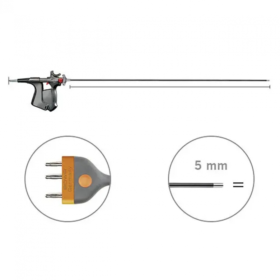 Изображение ИНСТРУМЕНТ ДЛЯ ЛИГИРОВАНИЯ СОСУДОВ LIGATOR ДИАМЕТР 5 ММ ДЛИНА 360 ММ (АВТОКЛАВИРУЕМЫЙ)