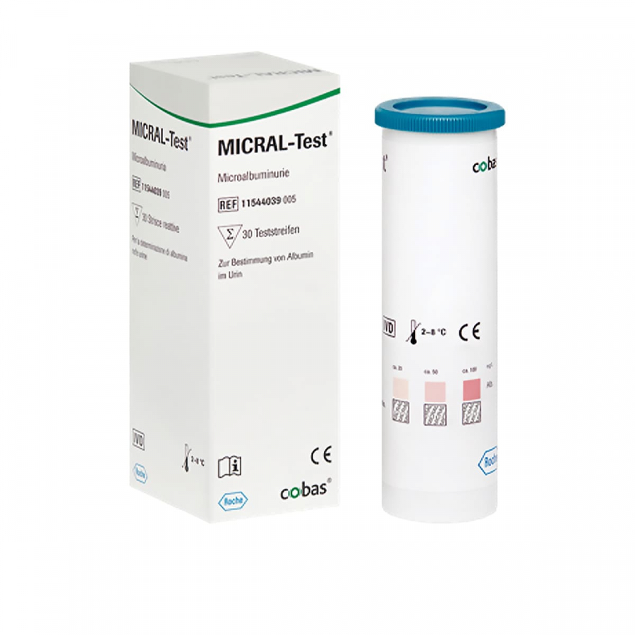 Изображение ТЕСТ-ПОЛОСКИ ДЛЯ ИММУНОЛОГИЧЕСКОГО, ПОЛУКОЛИЧЕСТВЕННОГО ОПРЕДЕЛЕНИЯ МИКРОАЛЬБУМИНУРИИ MICRAL-TEST