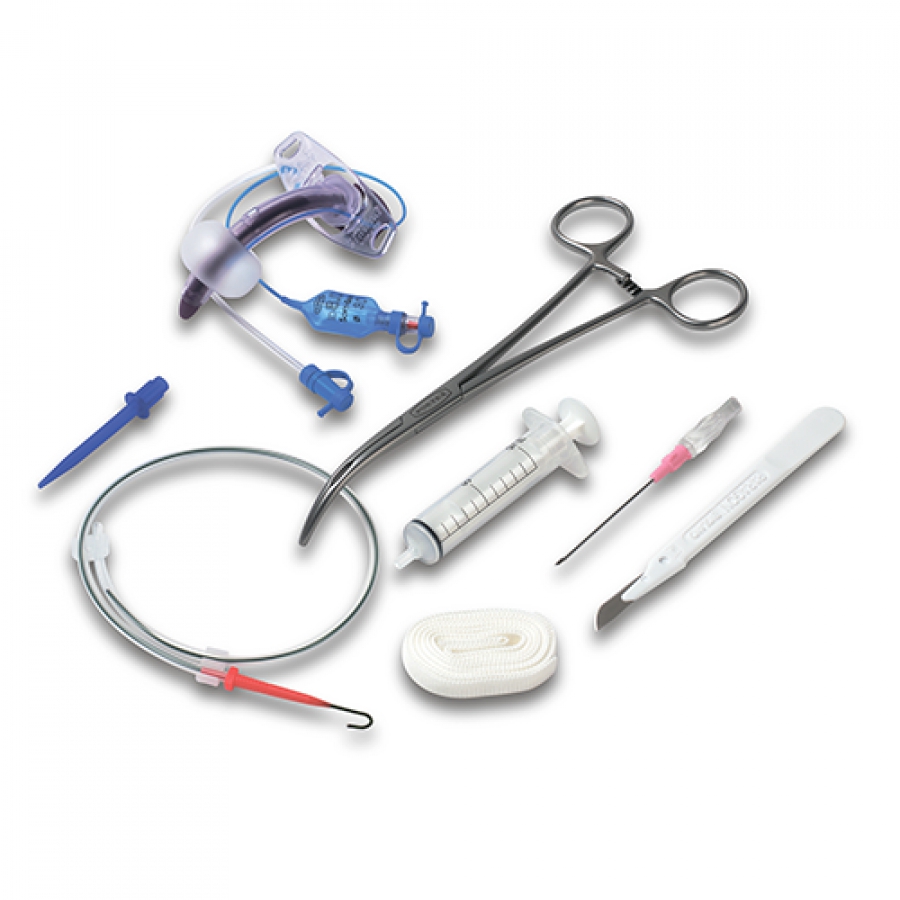 Изображение НАБОРЫ ДЛЯ ТРАХЕОСТОМИИ ПО МЕТОДИКЕ ГРИГГСА ТРУБКА С САНАЦИЕЙ BLUE LINE ULTRA С ЗАЖИМОМ 100/891