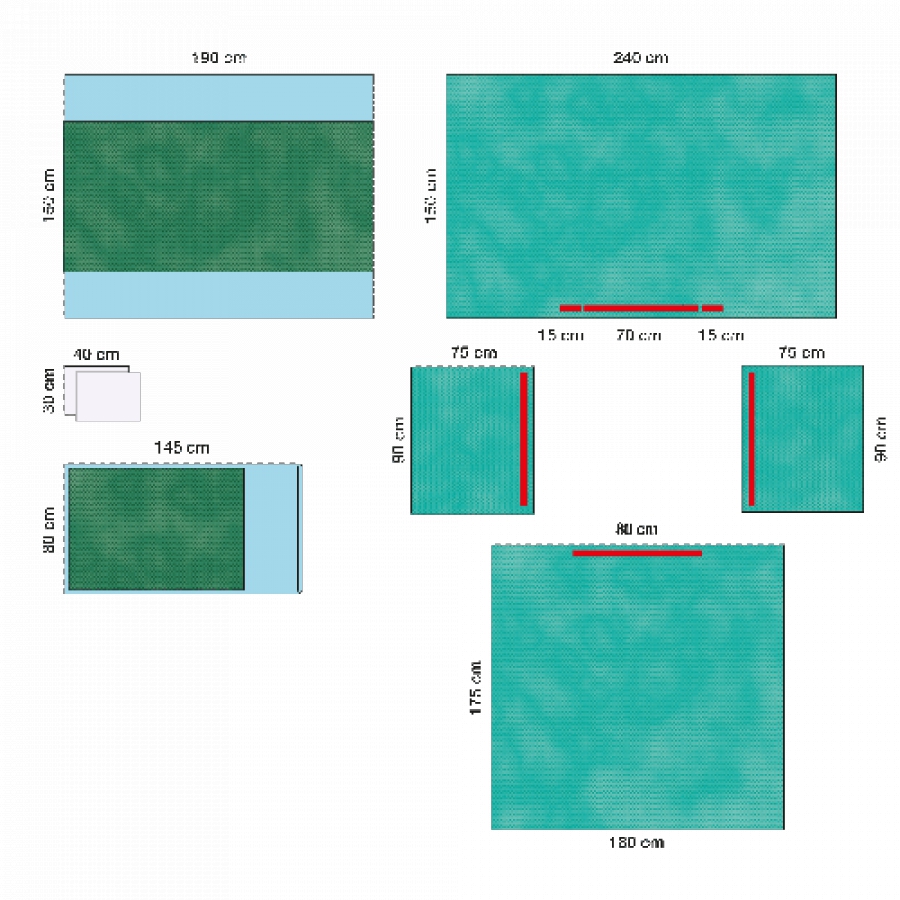 Изображение КОМПЛЕКТ ОПЕРАЦИОННОГО БЕЛЬЯ - БАЗОВЫЙ