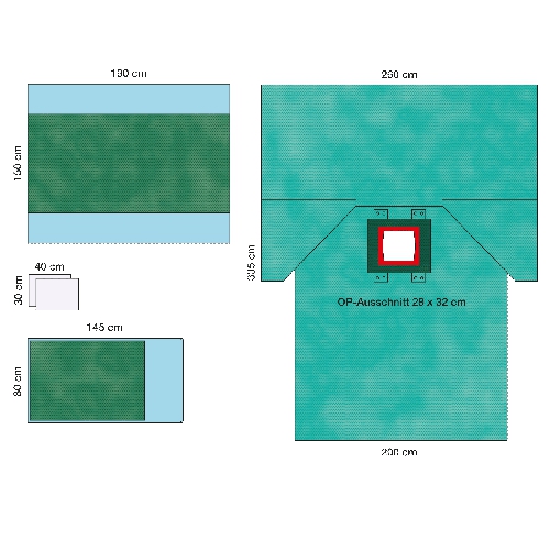 Изображение КОМПЛЕКТ ОПЕРАЦИОННОГО БЕЛЬЯ ДЛЯ ЛАПАРОСКОПИЧЕСКИХ ОПЕРАЦИЙ 1