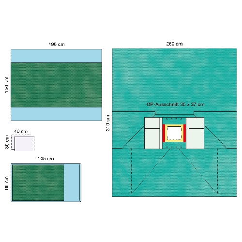 Изображение КОМПЛЕКТ ОПЕРАЦИОННОГО БЕЛЬЯ ДЛЯ ЛАПАРОСКОПИЧЕСКИХ ОПЕРАЦИЙ 3