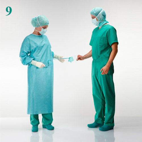 Изображение ХАЛАТ ХИРУРГИЧЕСКИЙ - КАК ПРАВИЛЬНО НАДЕТЬ