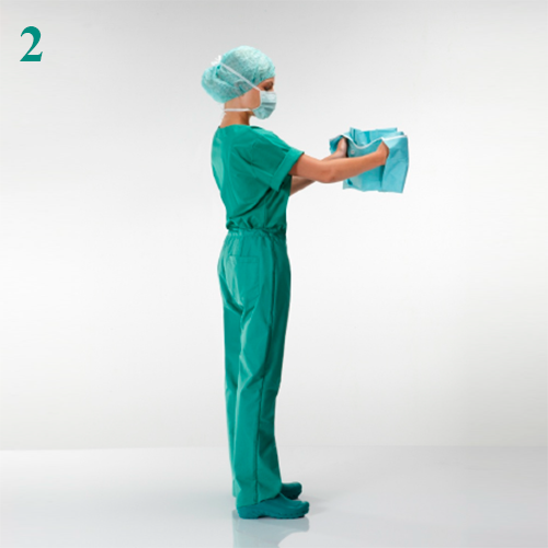 Изображение ХАЛАТ ХИРУРГИЧЕСКИЙ - КАК ПРАВИЛЬНО НАДЕТЬ