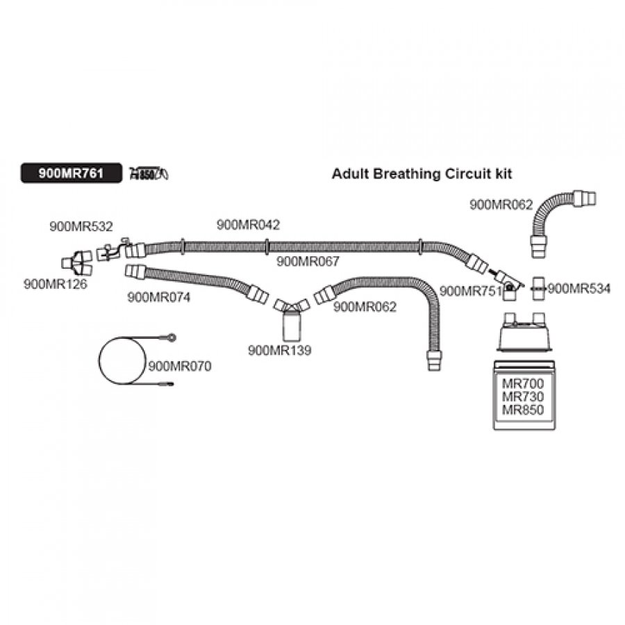 Изображение КОНТУР ДЫХАТЕЛЬНЫй ВЗРОСЛЫй МНОГОРАЗОВЫЙ